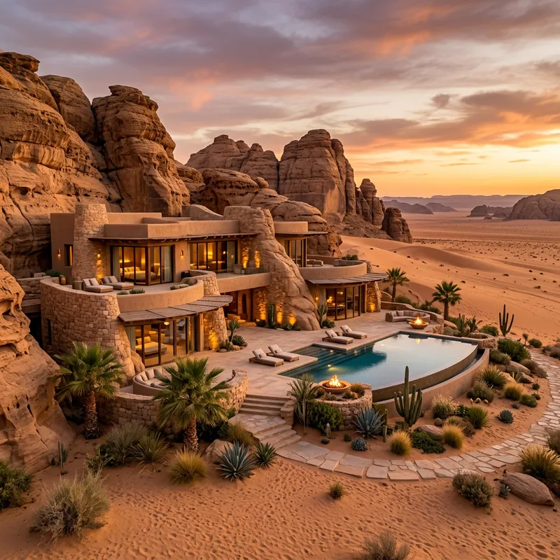 Elegant Villa Amidst Desert Sands