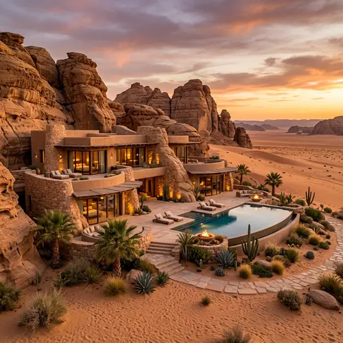 Elegant Villa Amidst Desert Sands
