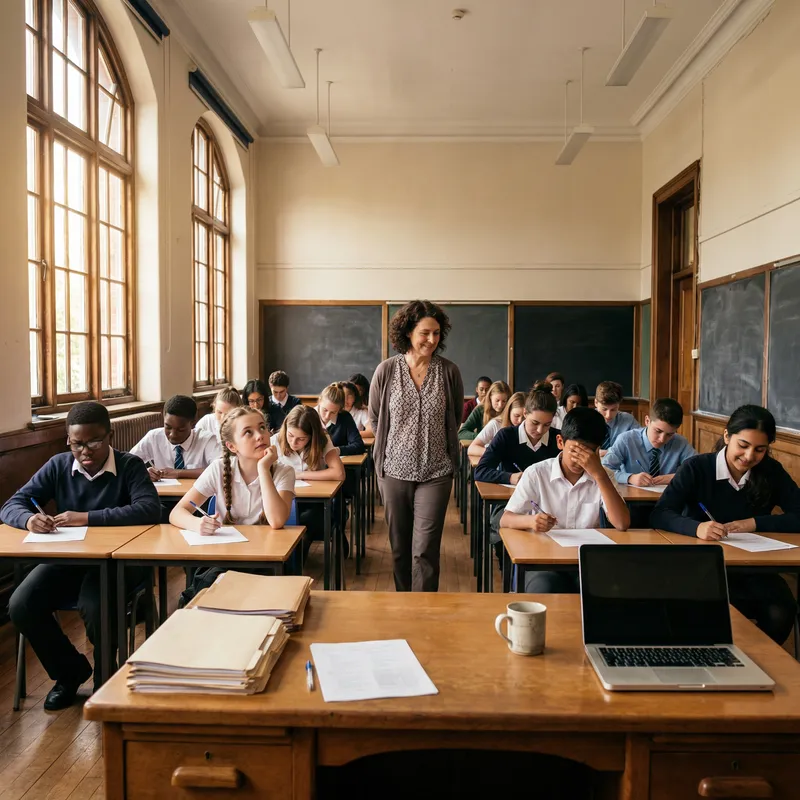 Engaged Students Being Assessed By Teacher