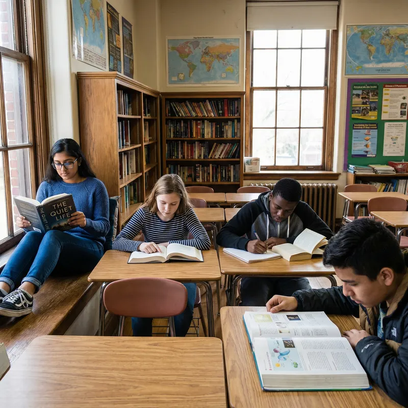 Engaged Students Reading | Classroom Environment