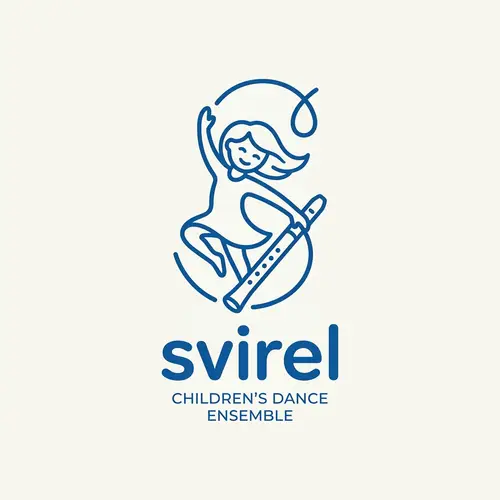 Minimalist Logo for Children's Dance Ensemble 'Svirel'