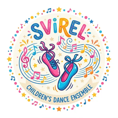 Colorful Logo for Children's Dance Ensemble 'Svirel'
