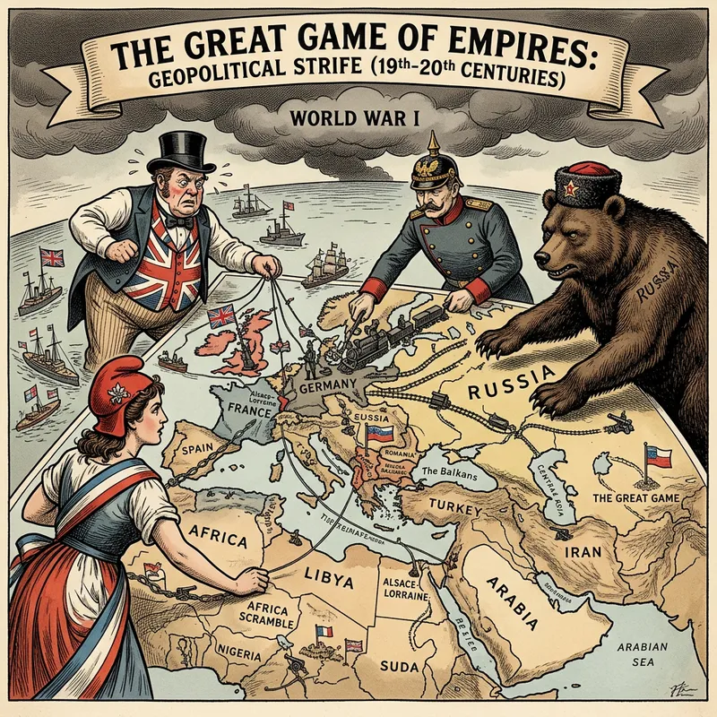 Geopolitical Conflicts: Britain, France, Germany, & Russia