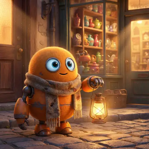 Charming Pixar-Style 3D Animation with Realistic Textures
