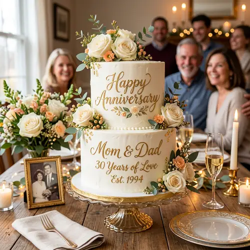 Elegant Wedding Anniversary Cake Design Ideas