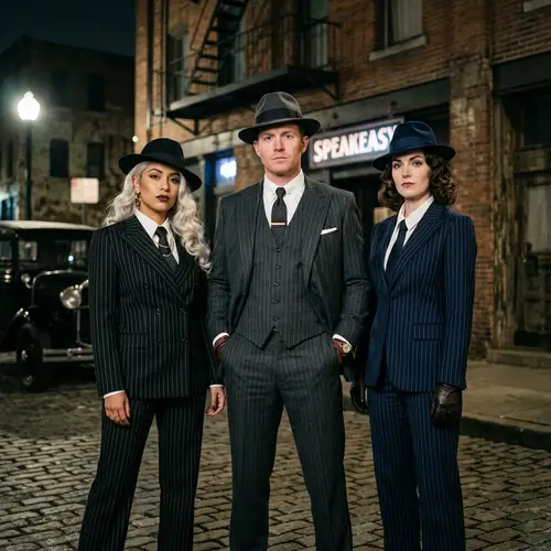 Stylish Gangsta Group with Diverse Looks