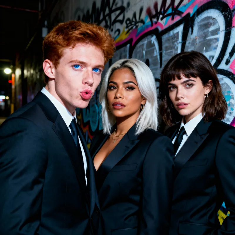 Stylish Gangsta Group with Diverse Looks