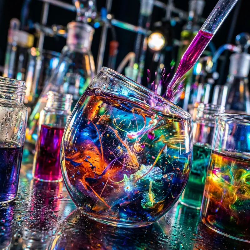 Textile Additives: Abstract Visual Representation in Laboratory