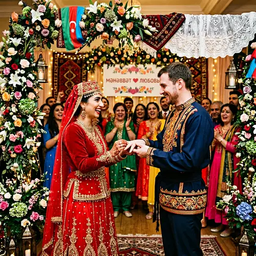Azeri-Russo Wedding Ceremony: Joyful Cultural Fusion