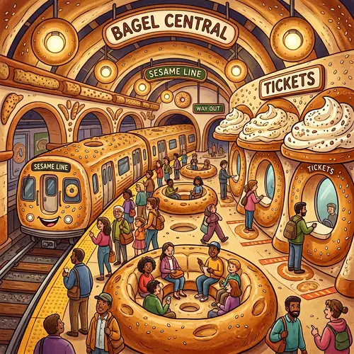 Whimsical Bagel-Inspired Subway Station Design