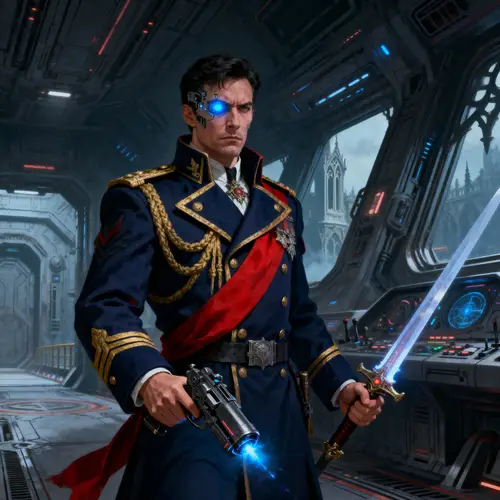 Warhammer 40k Rogue Trader Character Art Portrait