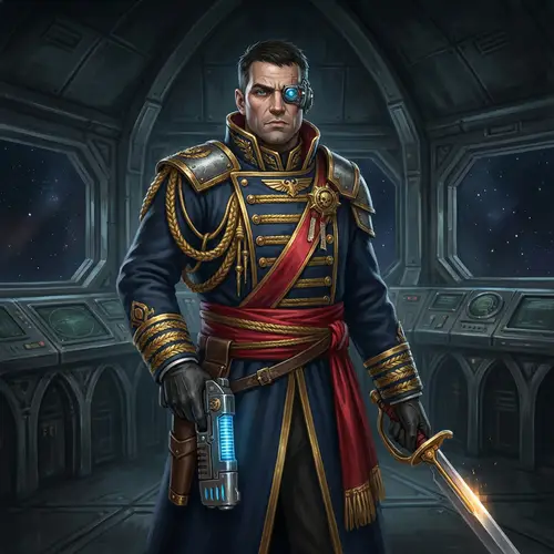 Warhammer 40k Rogue Trader Character Art Portrait