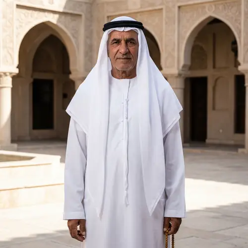 Elegant Arabic Thobe & Keffiyeh Style