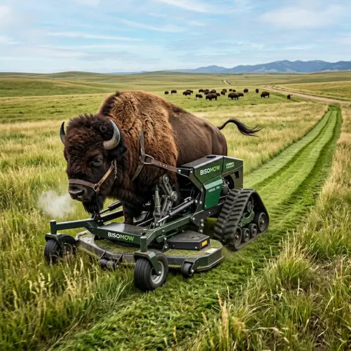 Organic Meets Mechanical: Majestic Bison Mower Hybrid
