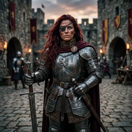 Hispanic Knight with Robust Personality and Resilience