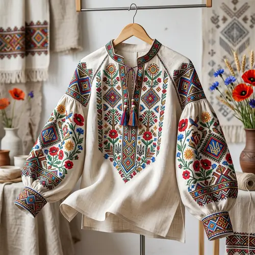 Trendy Ukrainian Embroidered Shirt | New Style & Abstraction