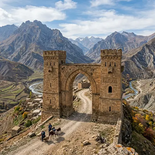 Sandstone Arch Towers in Agul, Dagestan | Highlander Culture Showcase