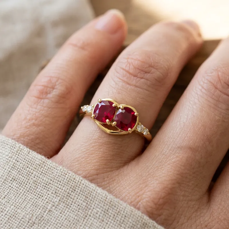 Custom Ruby Ring Design for Parents and Children