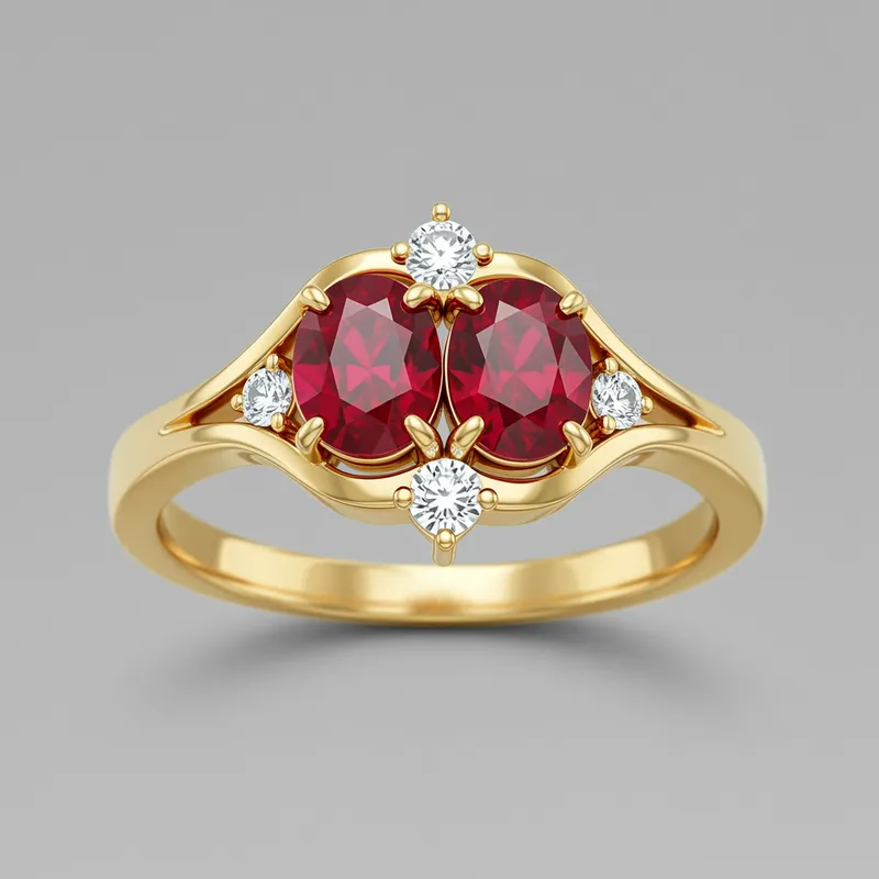 Custom Ruby Ring Design for Parents and Children