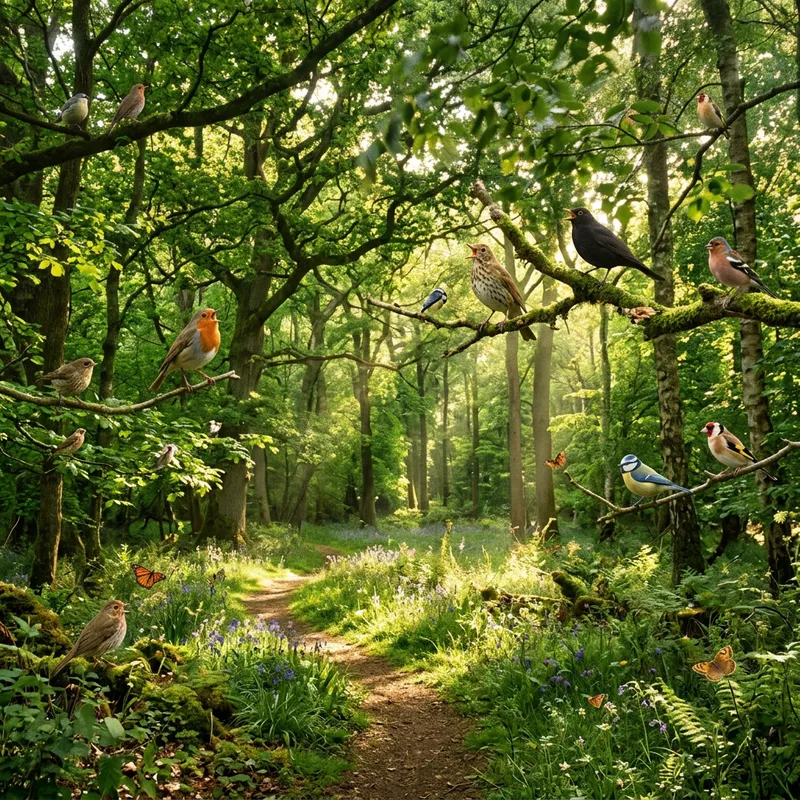 Serene Forest Clearing: Symphony of Nature's Sounds