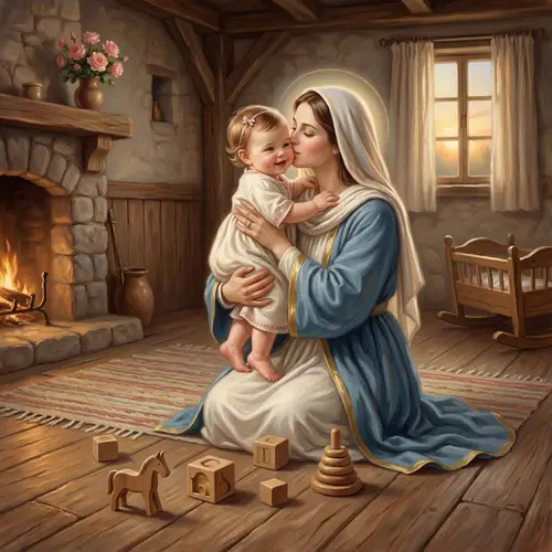 Heartwarming Moments: Mother Kissing Baby