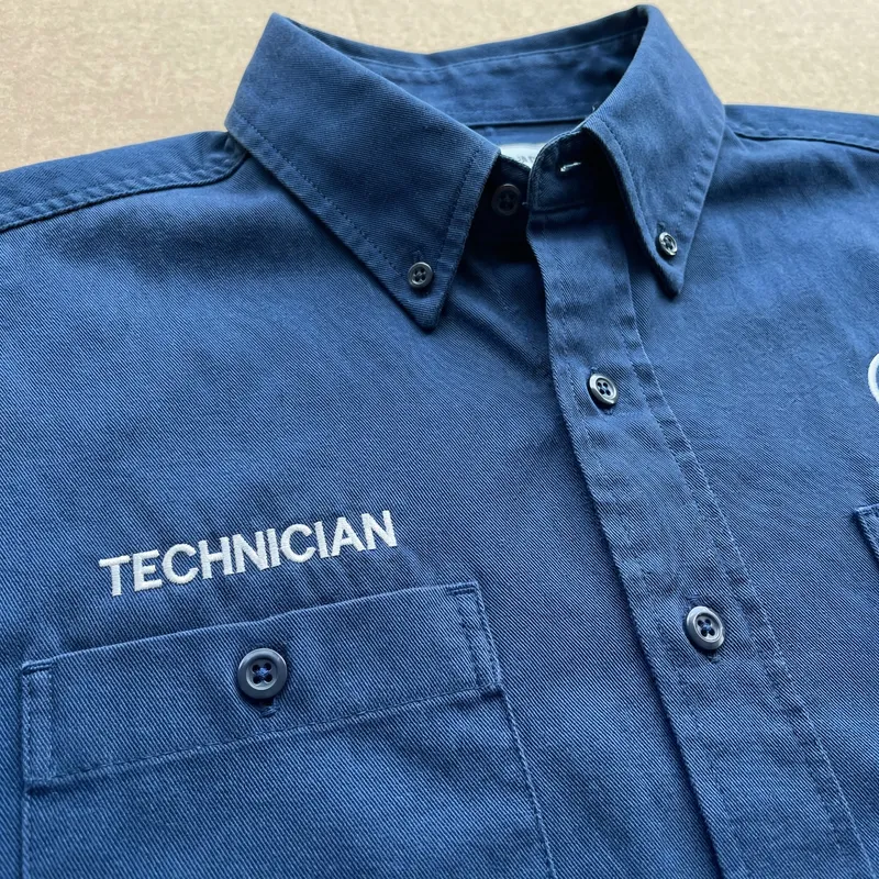Blue Technician Shirt - High Quality Short Sleeve Workwear