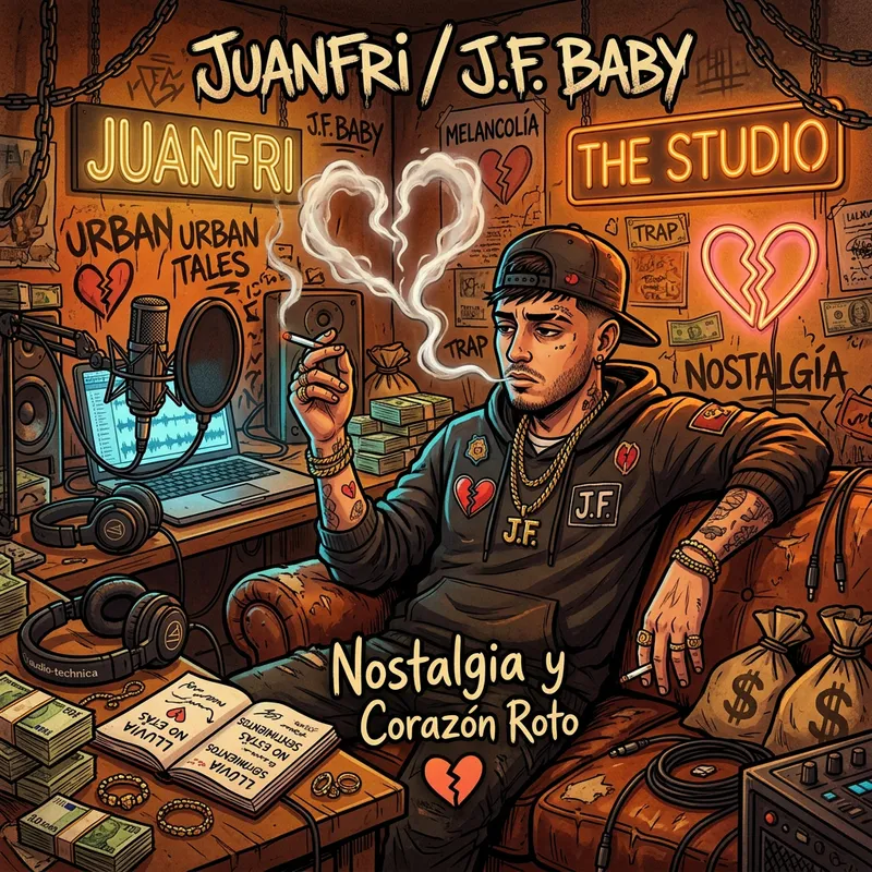 Urban Cartoon Album Cover by Juanfri - Reflecting Heartbreak