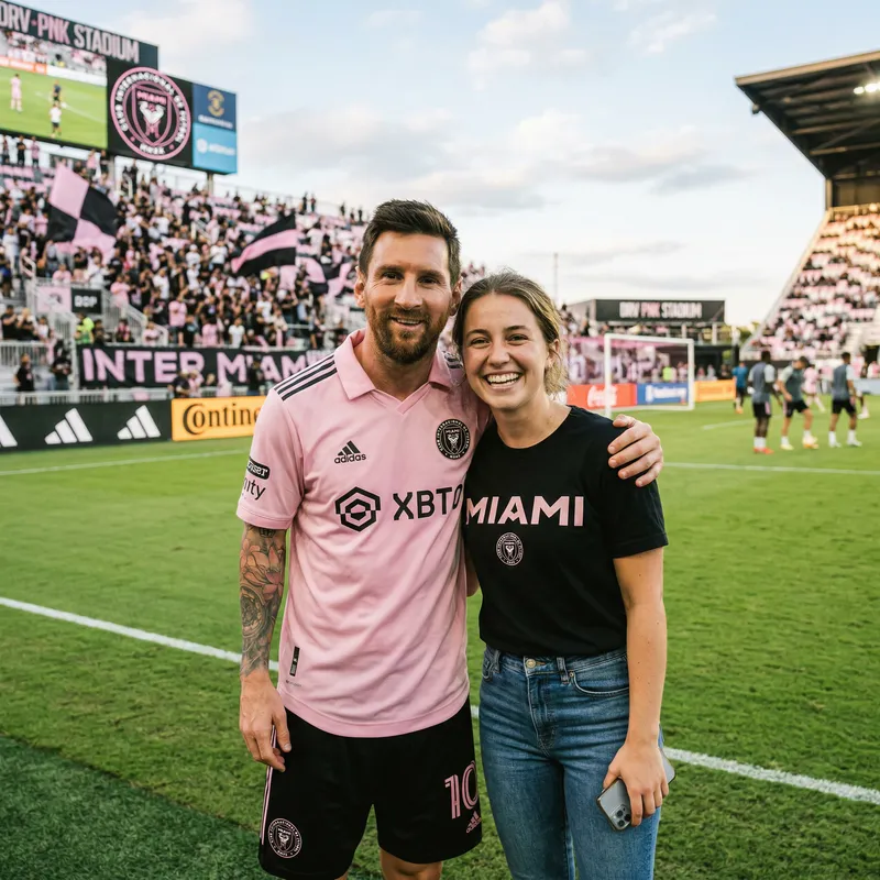 Me with Professional Football Player Leo Messi