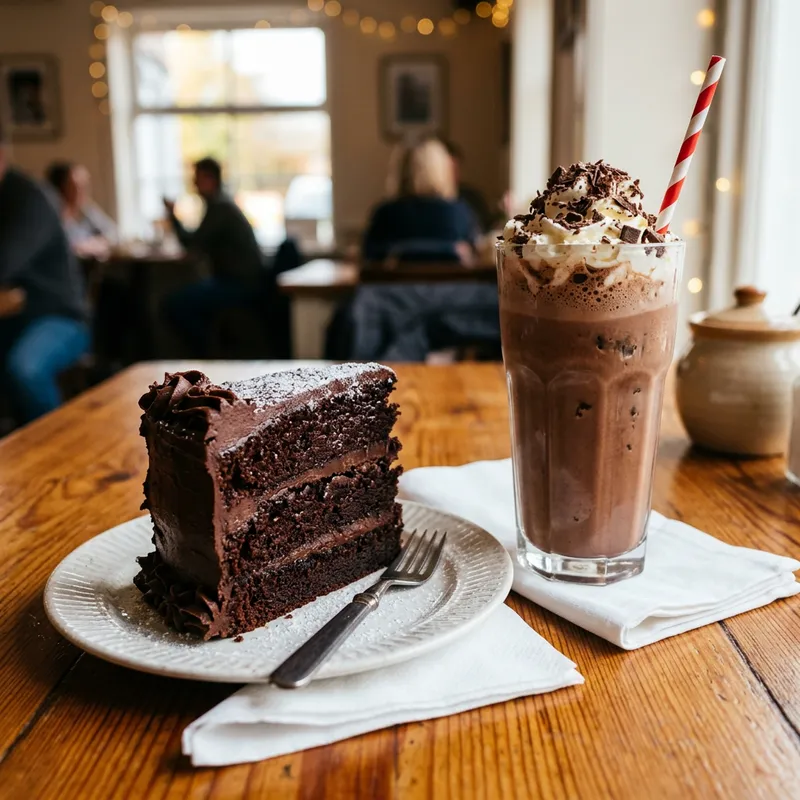 Delectable Chocolate Cake and Milkshake | Irresistible Treats