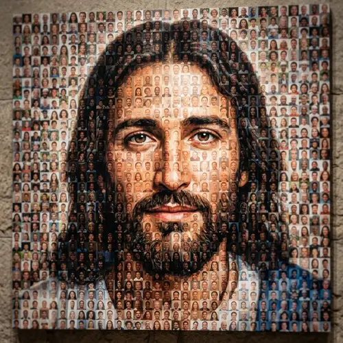 Diverse Faces in Christ's Photo Mosaic