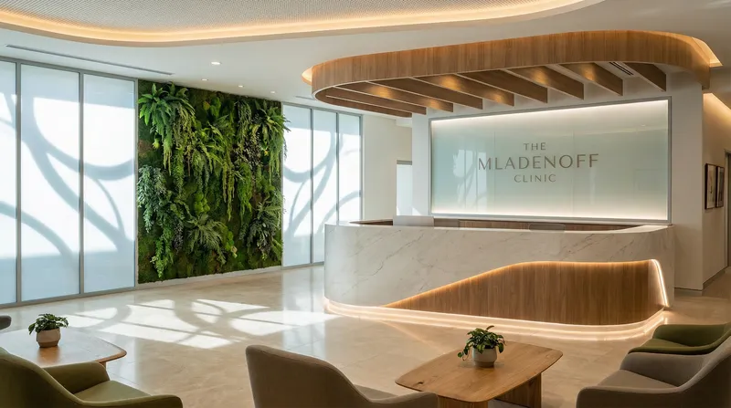 Luxurious Reception Desk Design for Healthcare Clinics