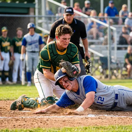Dramatic High School Baseball Action Photography