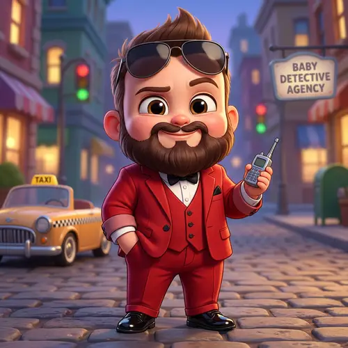 cartoon of Yash (rock bhai) lead actor from kgf movie