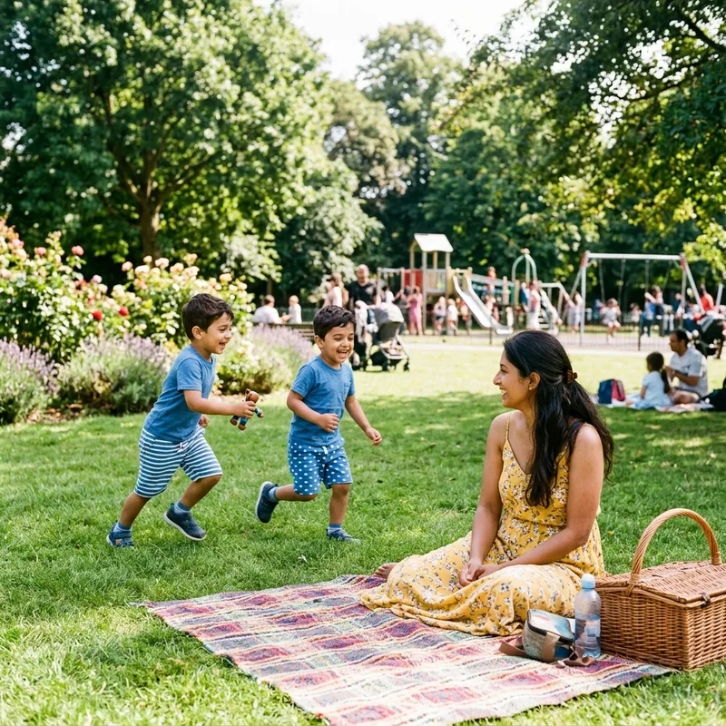 Adorable 4-Year-Old Twin Boys with Mother | Family Bonding Time Outdoors
