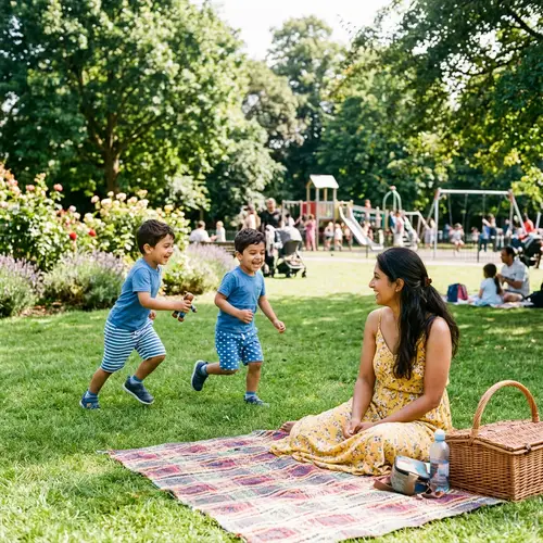 Happy Twin Boys Playing with Mother in Park | Family Fun Outdoors