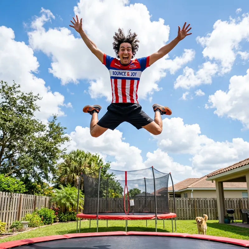 Jumping for Joy: A Humorous Trampoline Adventure