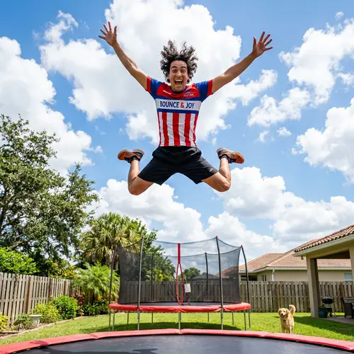 Jumping for Joy: A Humorous Trampoline Adventure