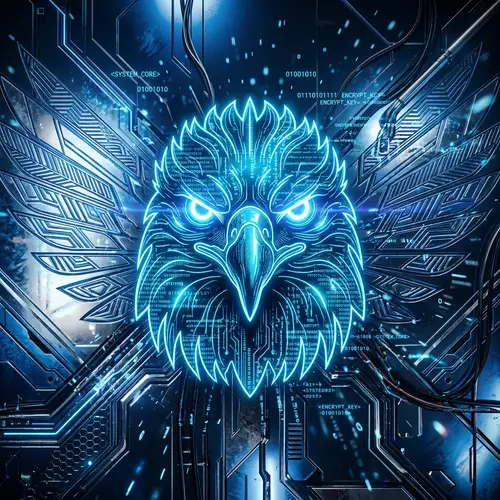 Futuristic Cybernetic Eagle Design
