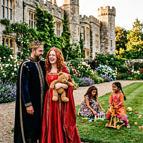 Royal Family: King David and Queen Bella's Playful Yard Encounter