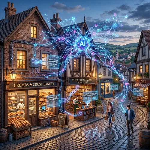 Transformative Power of AI on Small Businesses | 3D Illustration