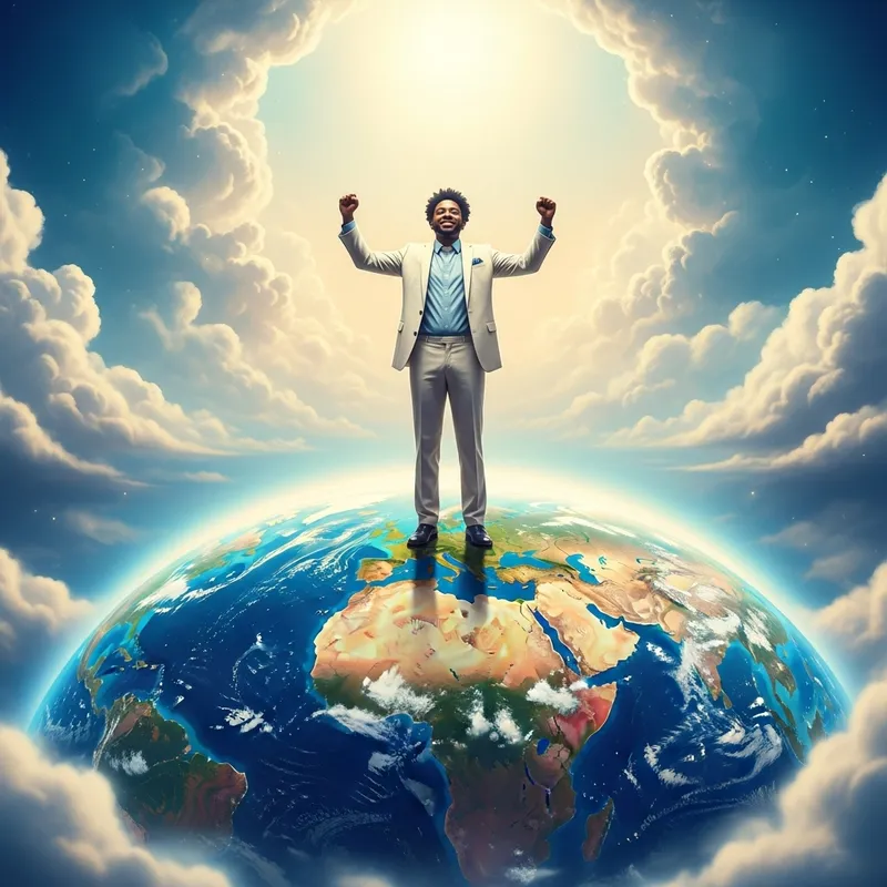 Pastor on Top of the World - Digital Art