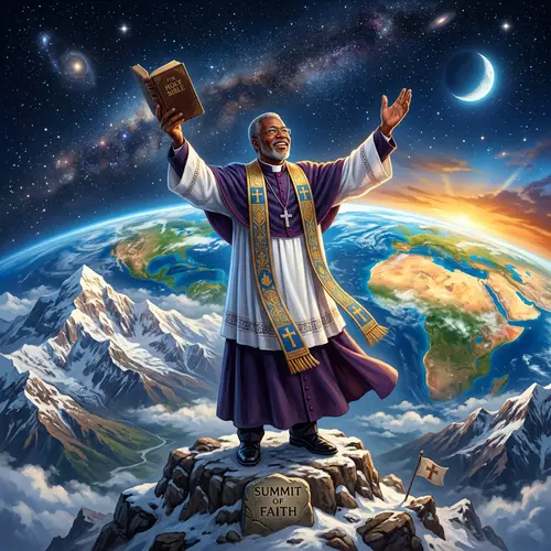 Pastor on Top of the World - Digital Art