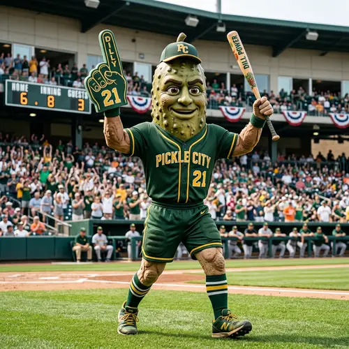 Realistic Pickle Mascot for Your Brand