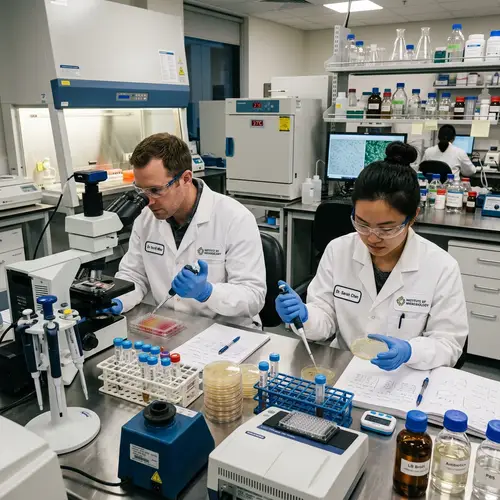 Modern Microbiology Laboratory with Proficient Scientists