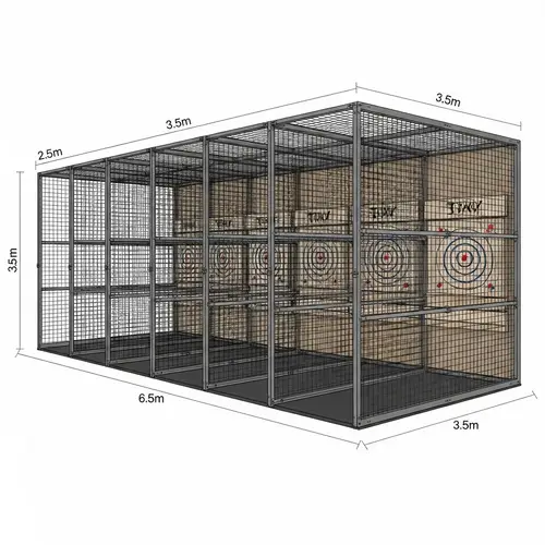 Durable Steel Cage for Axe Throwing