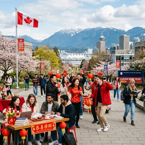 Multinational Students Celebrating Lunar New Year in Vancouver