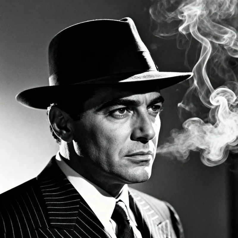 Epic Black and White Mafia Boss Portrait Epic Black and White Mafia Boss Portrait