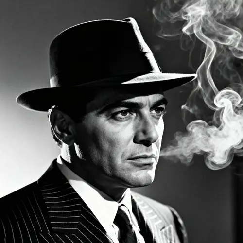 Epic Black and White Mafia Boss Portrait