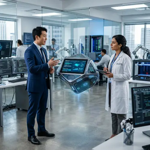 Futuristic Chatbot with Advanced AI | Hi-Tech Office Environment