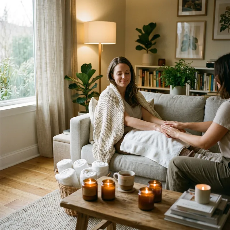 Relaxing Salon Treatment with Cozy Ambiance